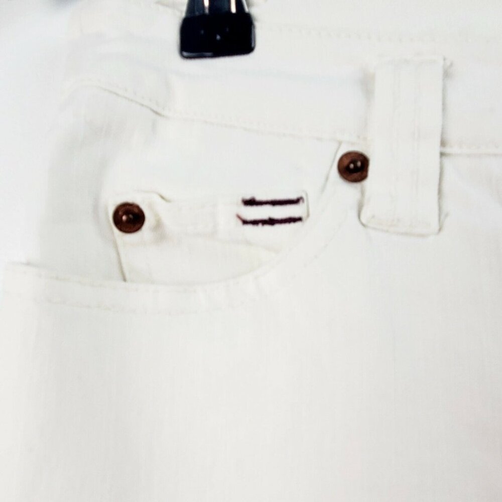 Louie Women's White Straight Leg Jeans Mid Rise Size 4 EUC - Picture 5 of 10